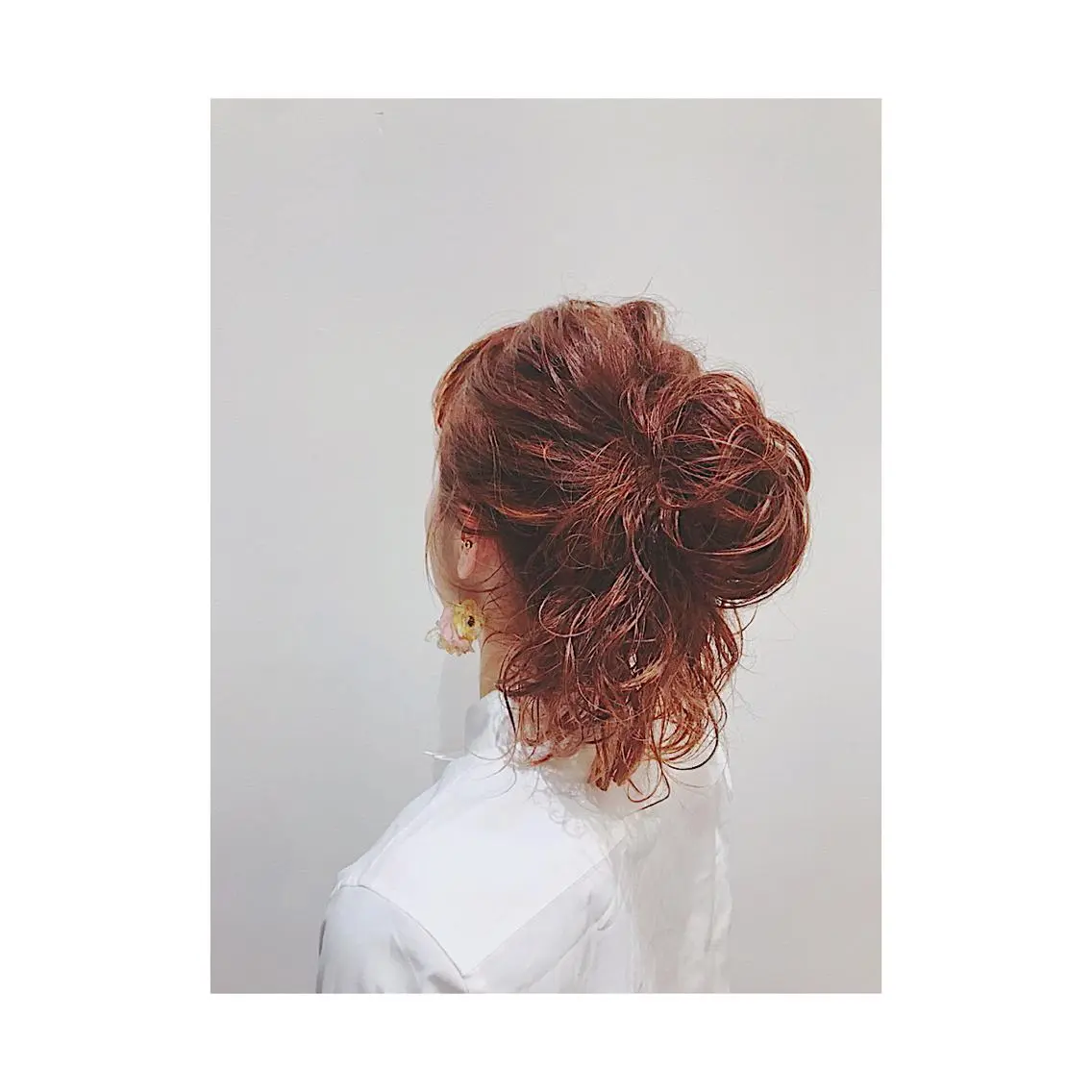 ロング カラー パーマ ヘアアレンジ くるくるパーマ aikoのヘアスタイル