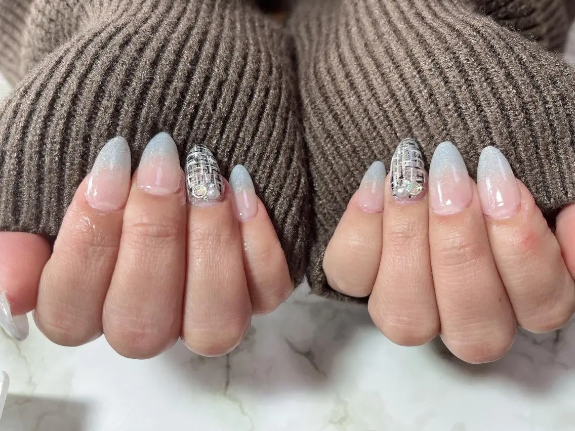 ネイル ジェルネイル ネイルチップ ツイードネイル Mimi Nailのネイルデザイン