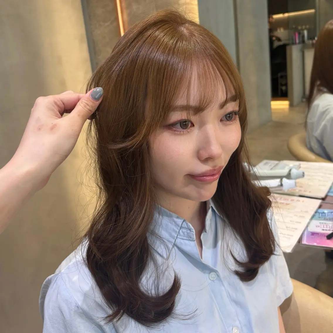 セミロング カラー ベージュカラー ブラウンカラー 透明感カラー マロンブラウン オリーブベージュ カット ヘアカラー トリートメント 顔周りカット/透明感 カラー/ゆう🤎のヘアスタイル