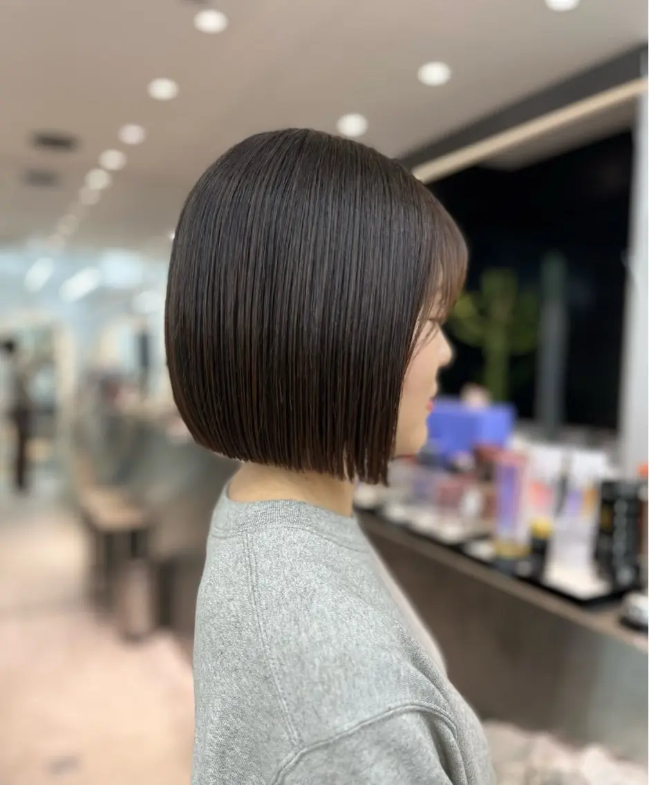 ミディアム 透明感カラー縮毛矯正 レイヤー/えいすけのヘアスタイル