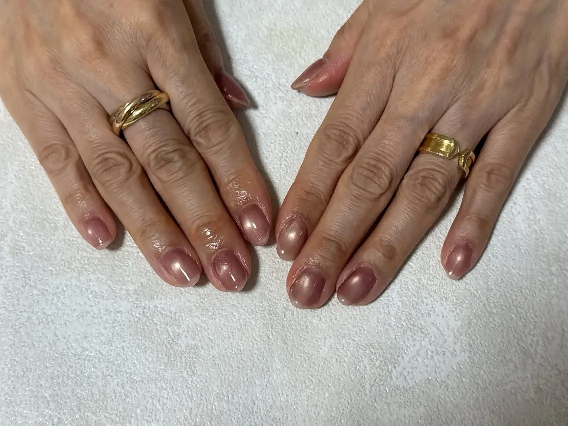 ネイル オーロラネイル 桜ネイル フラワーネイル フットネイル フレンチネイル ハンドネイル mogunail &blowのネイルデザイン