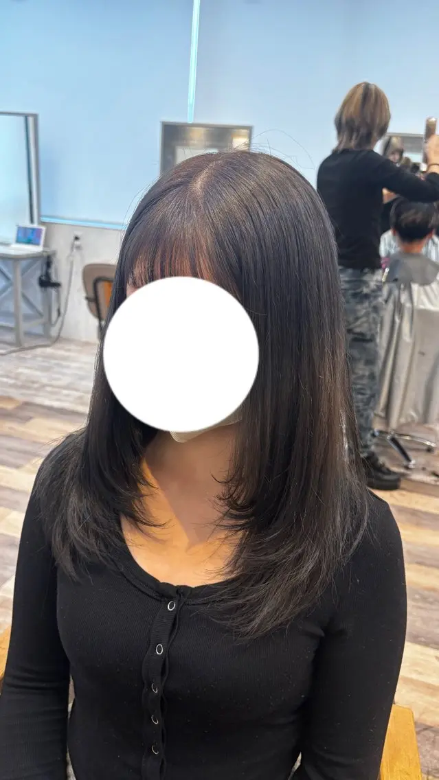 ミディアム カラー 透明感カラー レイヤーカット カット ヘアカラー あすか/ 松本/モデル様募集中のヘアスタイル