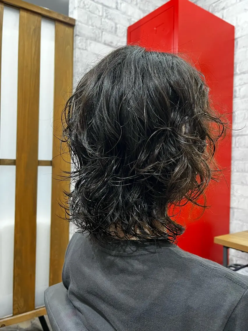 ミディアム カット パーマ トリートメント 磯山 直貴のヘアスタイル
