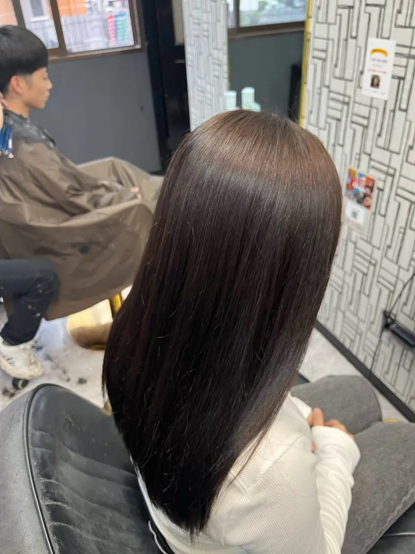 ロング カット 縮毛矯正 池田 亮雅のヘアスタイル