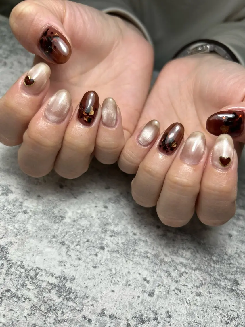 ネイル バレンタイン 東十条muumii ネイルまつ毛のネイルデザイン