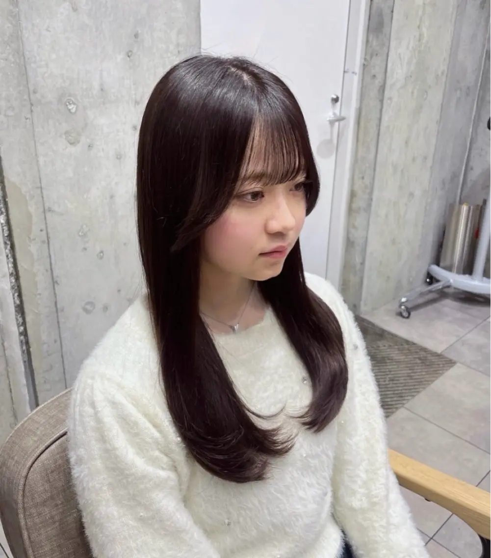ミディアム 顔周りカット レイヤーカット カット ヘアカラー トリートメント 顔周り/レイヤー🎀 natsumiのヘアスタイル