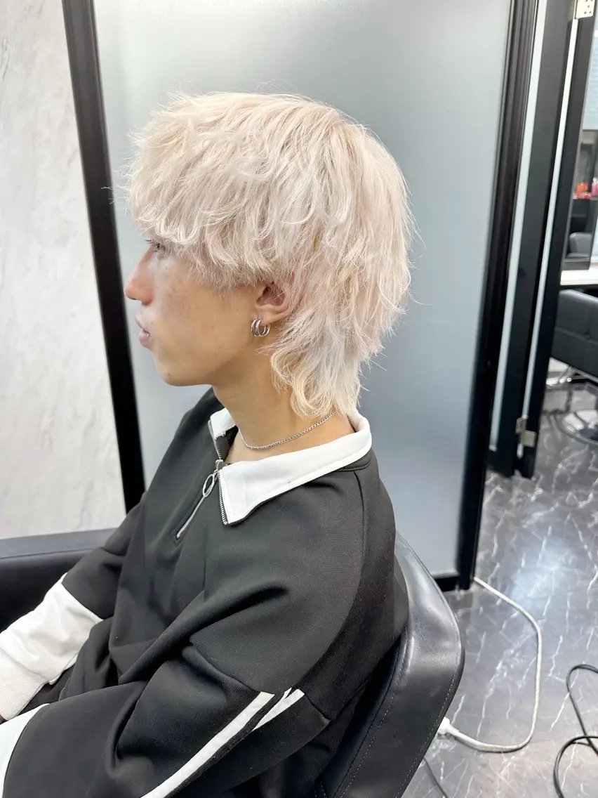 ミディアム カラー メンズ メンズハイトーン ハイトーンカラー ヘアカラー トリートメント メンズ特化/ マンツーマン/Ryuのヘアスタイル