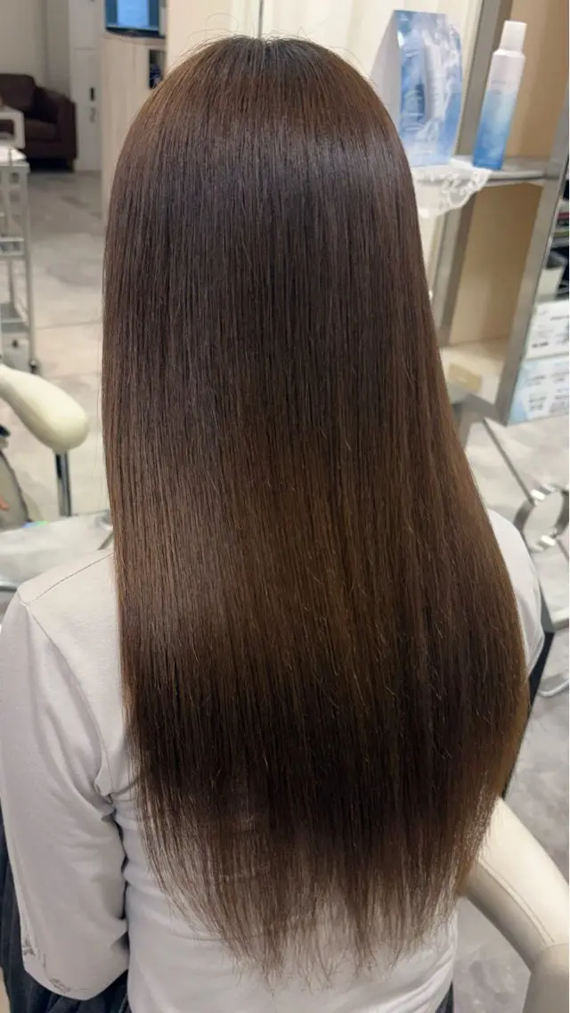 ロング 縮毛矯正 西瀧 歩乃花のヘアスタイル