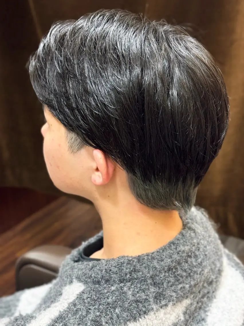 ショート カラー ヘアアレンジ メンズ カット ヘッドスパ ヘアセット 牧野 滉平のヘアスタイル