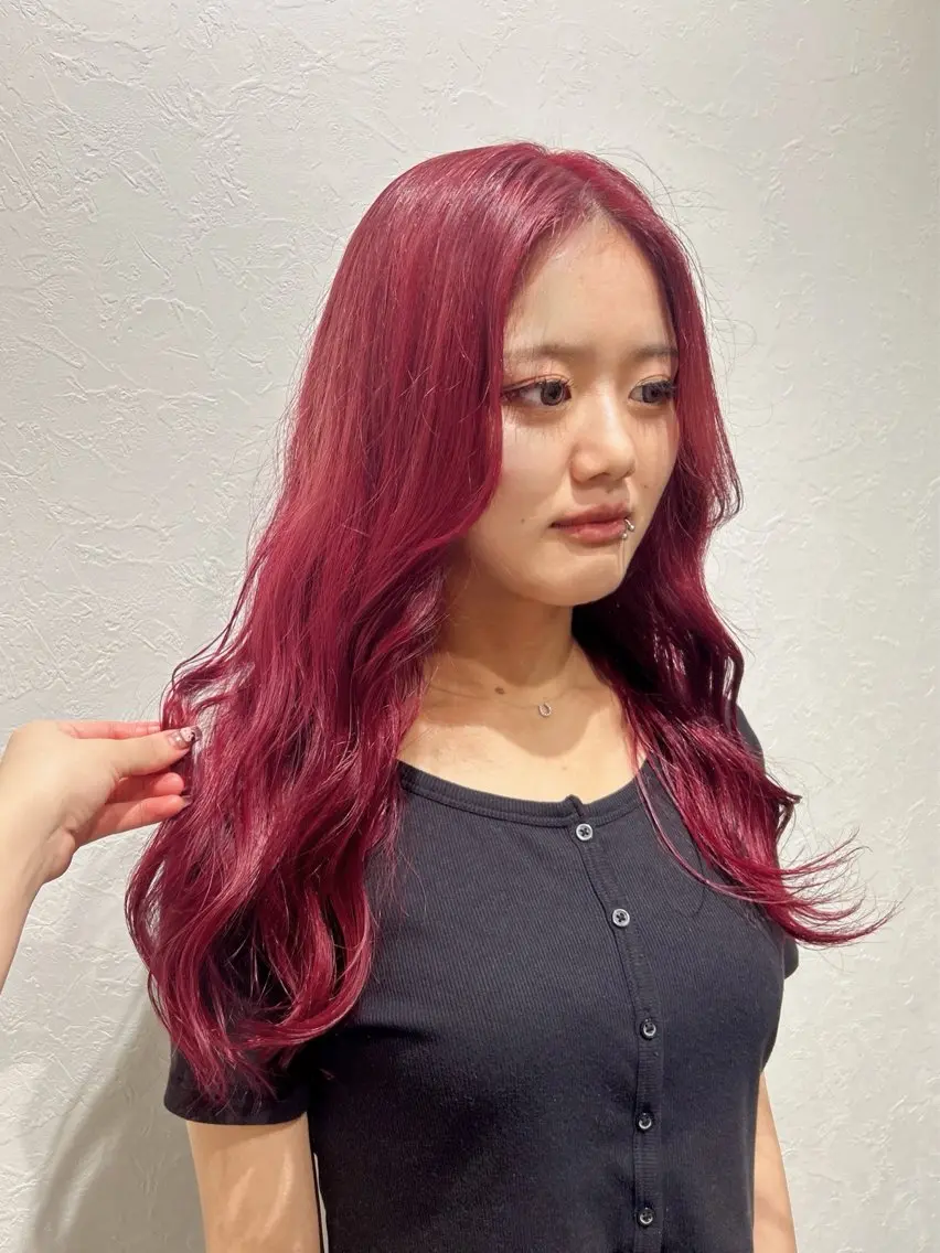 ロング カラー レッドカラー Louvre Sty list/ERIKAのヘアスタイル