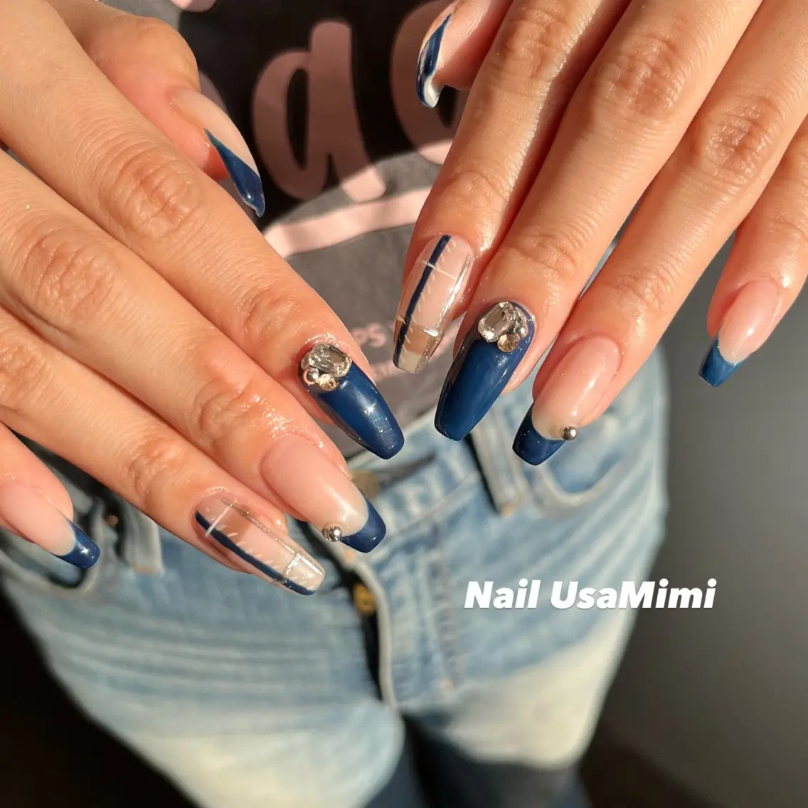 ネイル ネイビー Nail bouquetのネイルデザイン