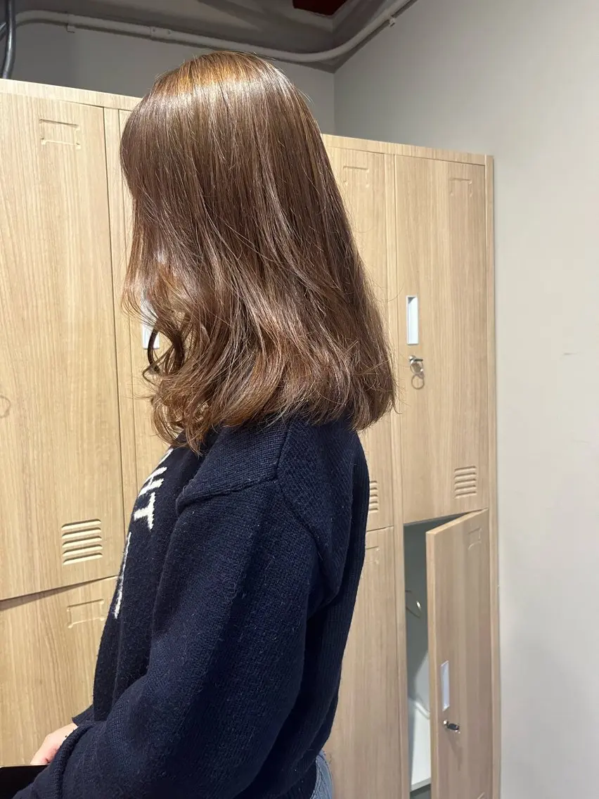 カラー ヘアカラー レイヤーカット🍏 オリーブ/ののかのヘアスタイル