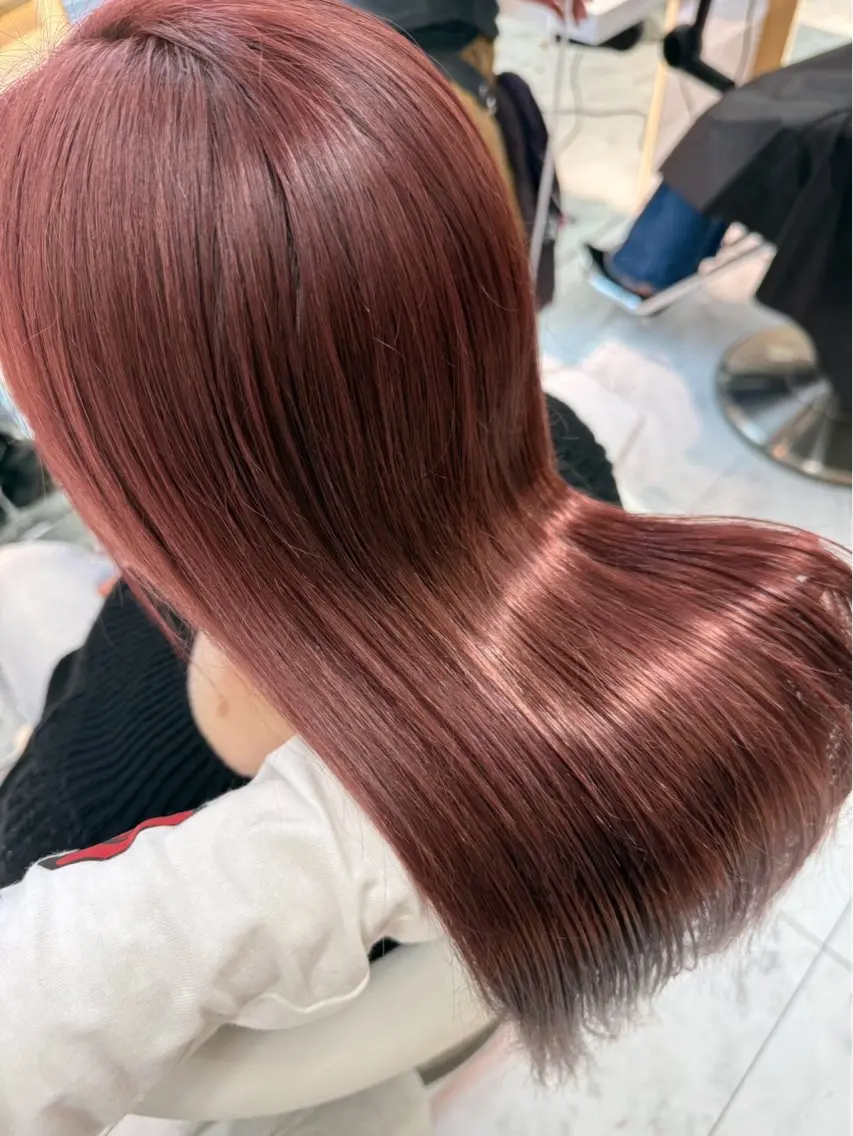 セミロング カット ヘアカラー トリートメント 💖しの💖韓国ヘア レイヤーカットのヘアスタイル