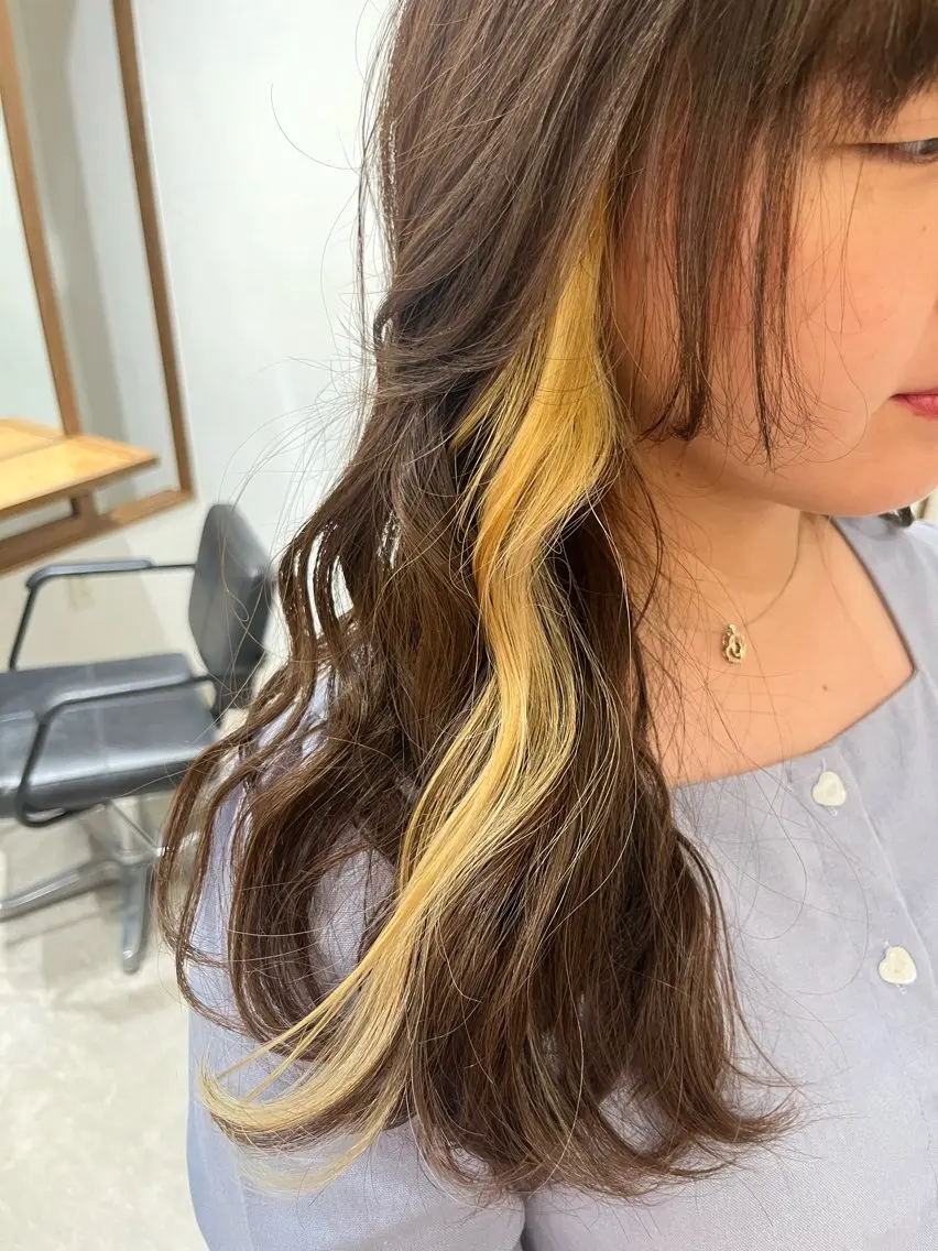 ロング ハイライト ヘアカラー トリートメント 無料カットモデル‪✨ ✂️Nanami🌷のヘアスタイル