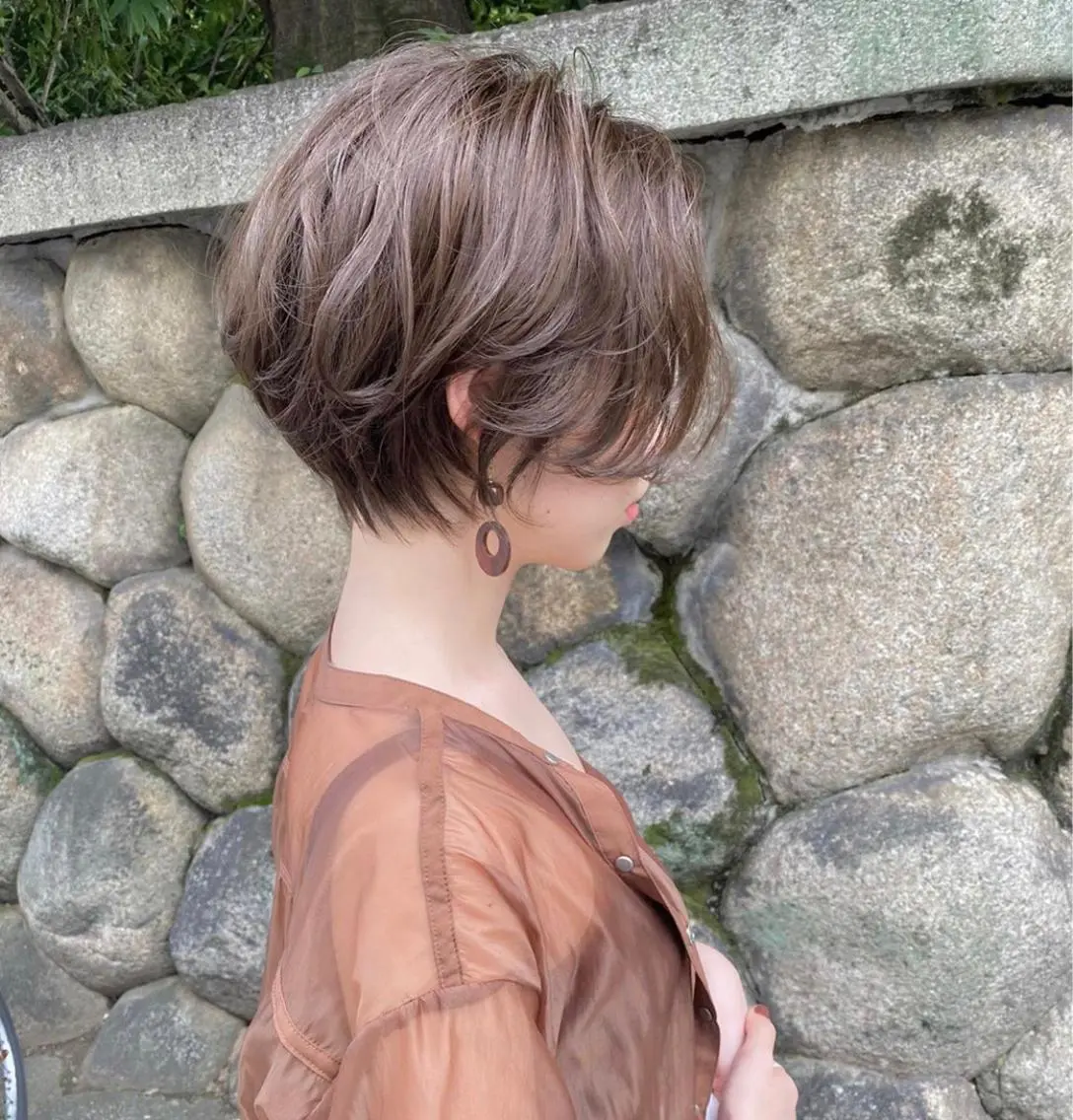 ショート カット パーマ 堀井 菜月のヘアスタイル