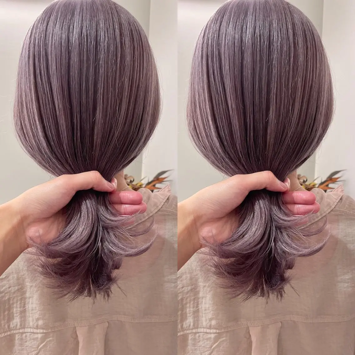 ミディアム カラー カット ヘアカラー 髪質改善will hairdesignのヘアスタイル
