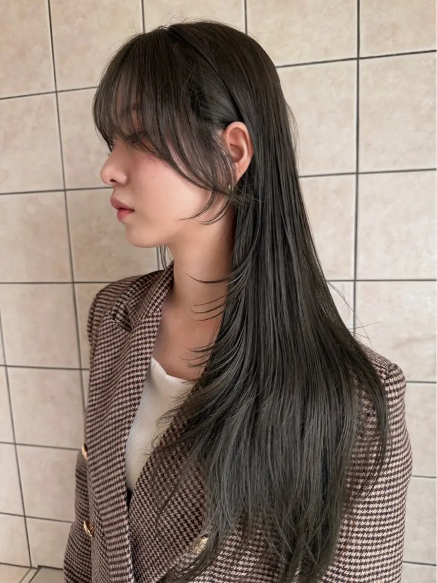 カラー ベージュカラー オリーブベージュ ヘアカラー トリートメント 古堅 一正のヘアスタイル