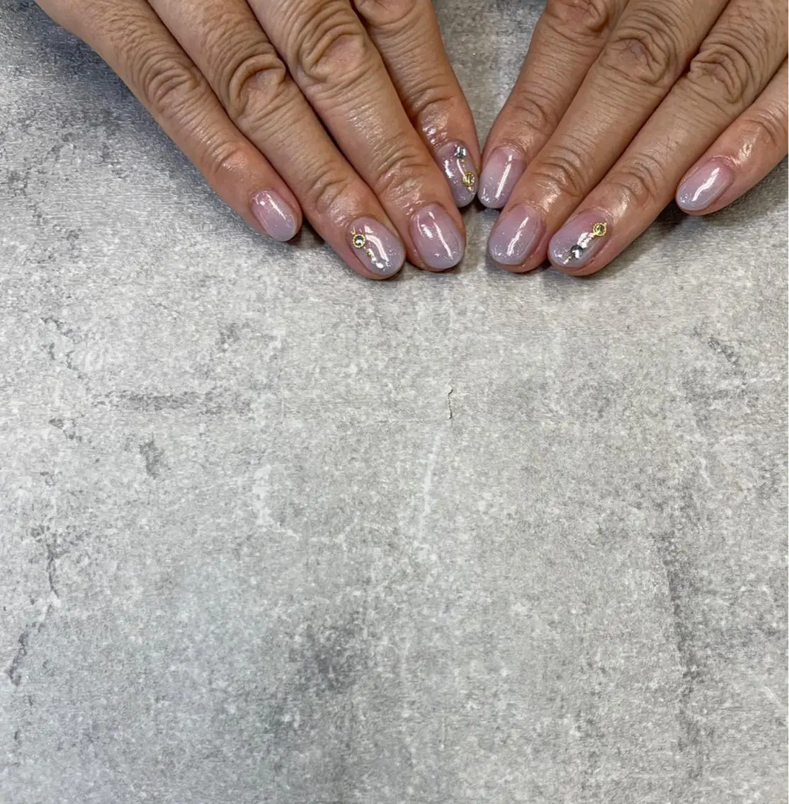 ネイル ブルー グラデーション ハンドネイル FASTNAIL PLUS 新宿店のネイルデザイン