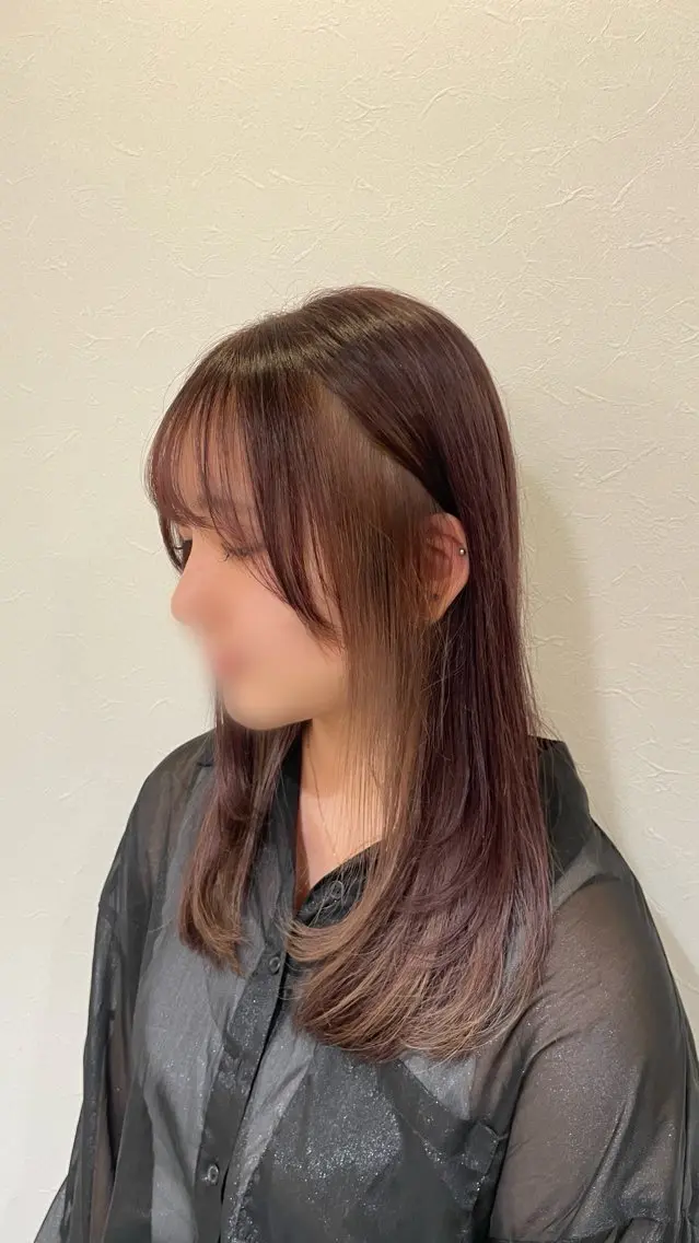 ロング レイヤーカット カット ヘアカラー 高野 亜湖のヘアスタイル