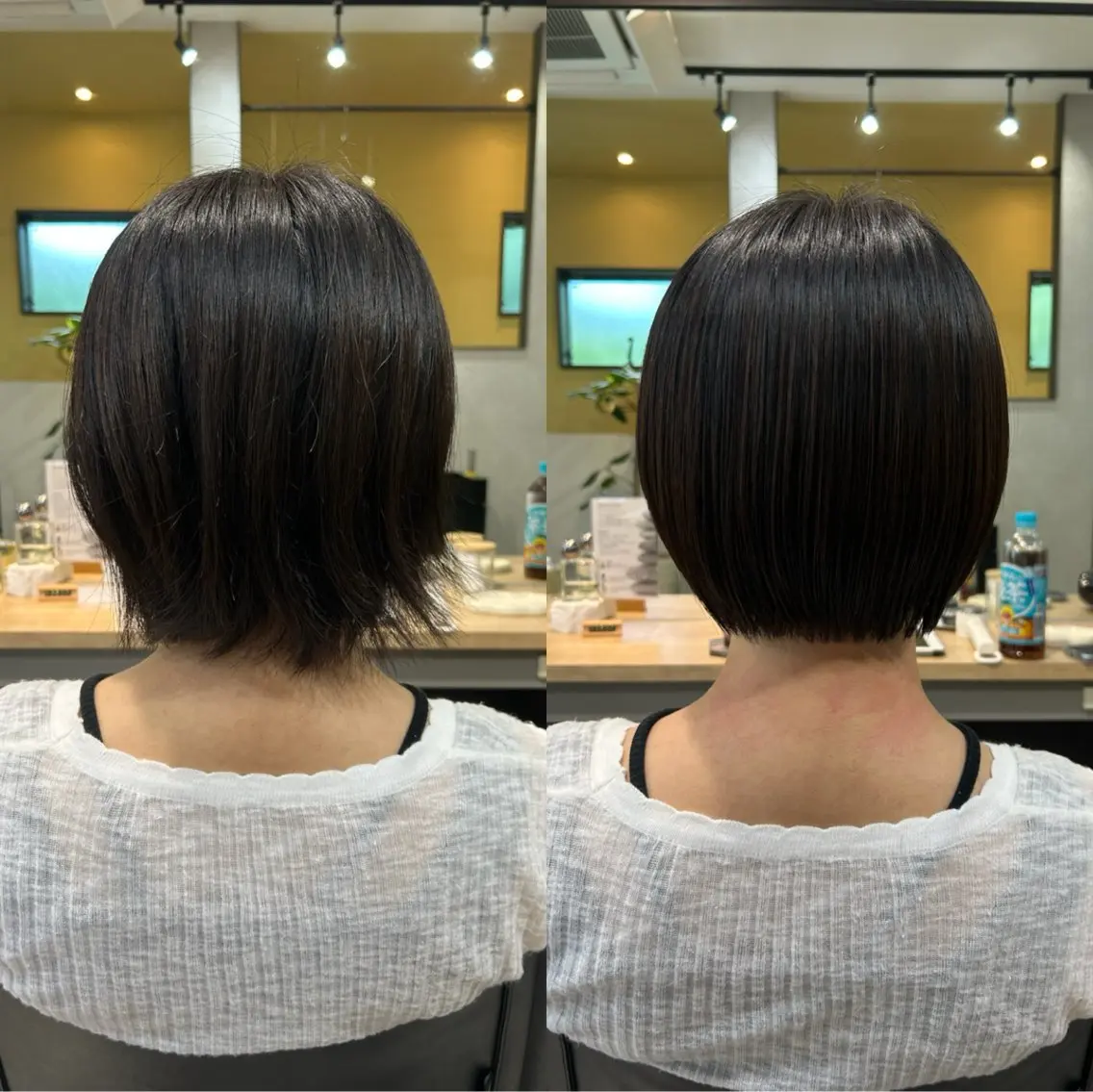 ショート パーマ 髪質改善 ショートヘア ストレートパーマ カット 縮毛矯正 トリートメント hub hair レイヤー/透明感のヘアスタイル