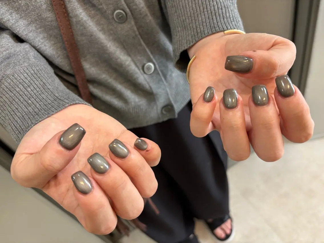 ネイル ハンドネイル Mai :矢場町 ニュアンス🌿アートのネイルデザイン