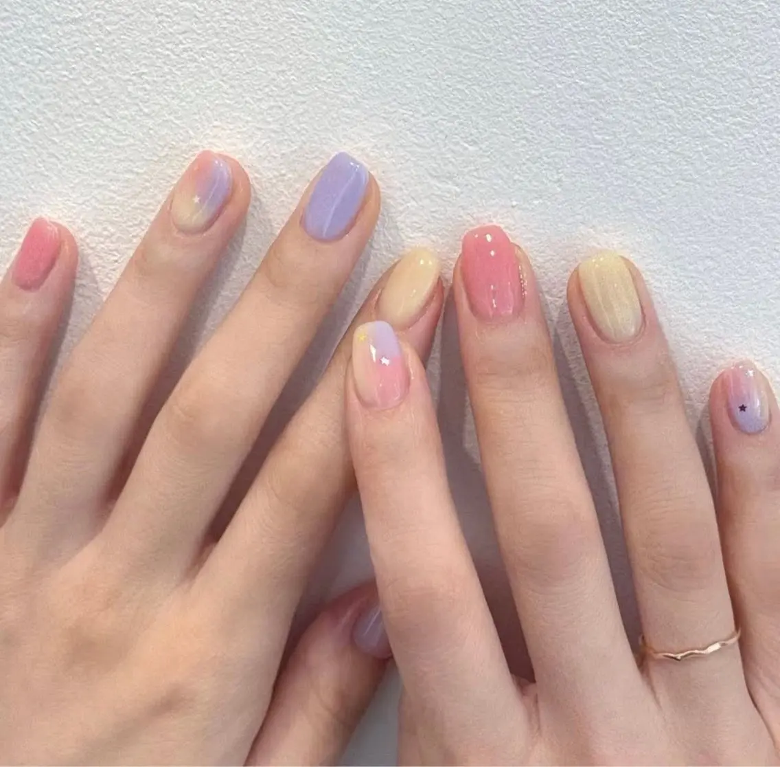 ネイル アートネイル 成人式 ジェルネイル ニュアンスネイル ネイルチップ Kora Nailのネイルデザイン