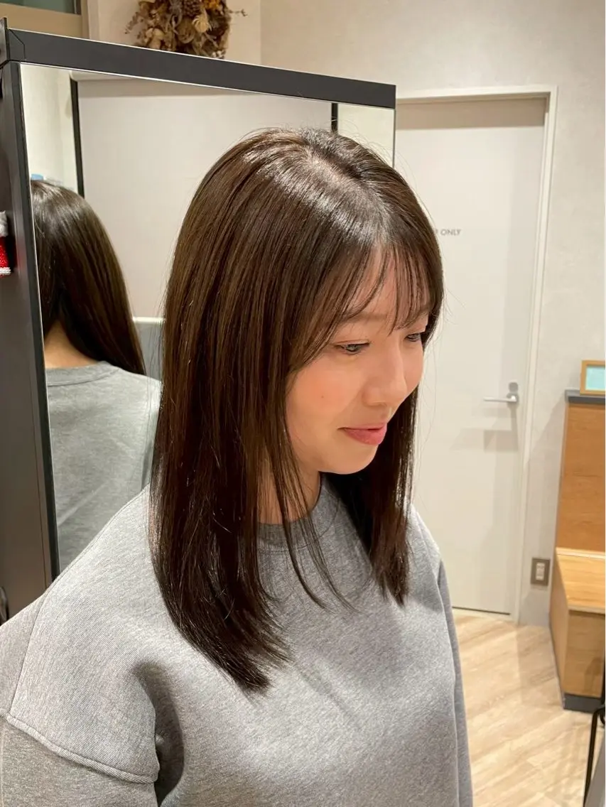カラー ヘアカラー トリートメント カラー𐙚眉毛モデル 蒲生四丁目❁下道彩咲のヘアスタイル
