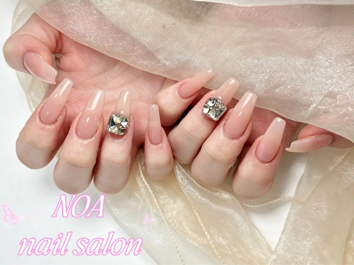 ロング 韓国風ヘア クリスマス ハンドネイル Noa Nail みつきのネイルデザイン