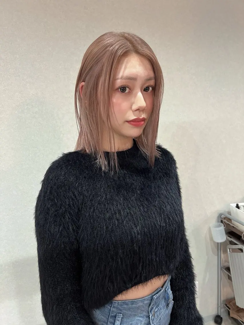 セミロング カラー ヘアカラー box mico. mutsumiのヘアスタイル