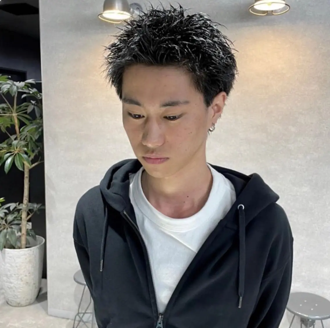 ショート カラー パーマ メンズ カット パーマ トリートメント ヘアセット 🔥メンズ 特化🔥菊水皐暉🔥のヘアスタイル