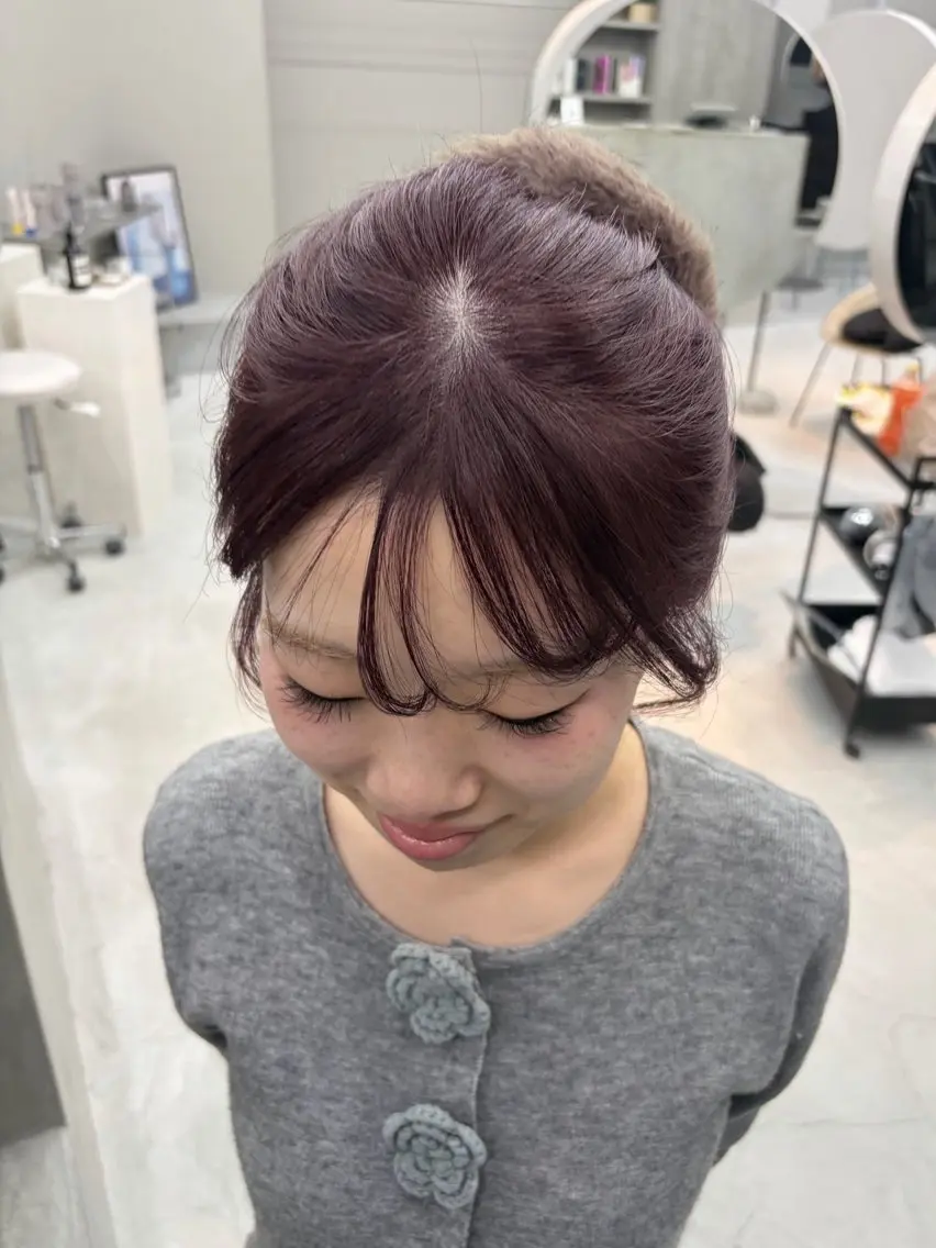 ミディアム ヘアカラー kurune chikaのヘアスタイル