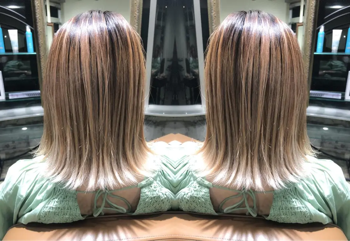 ミディアム カラー 北條 優輝のヘアスタイル