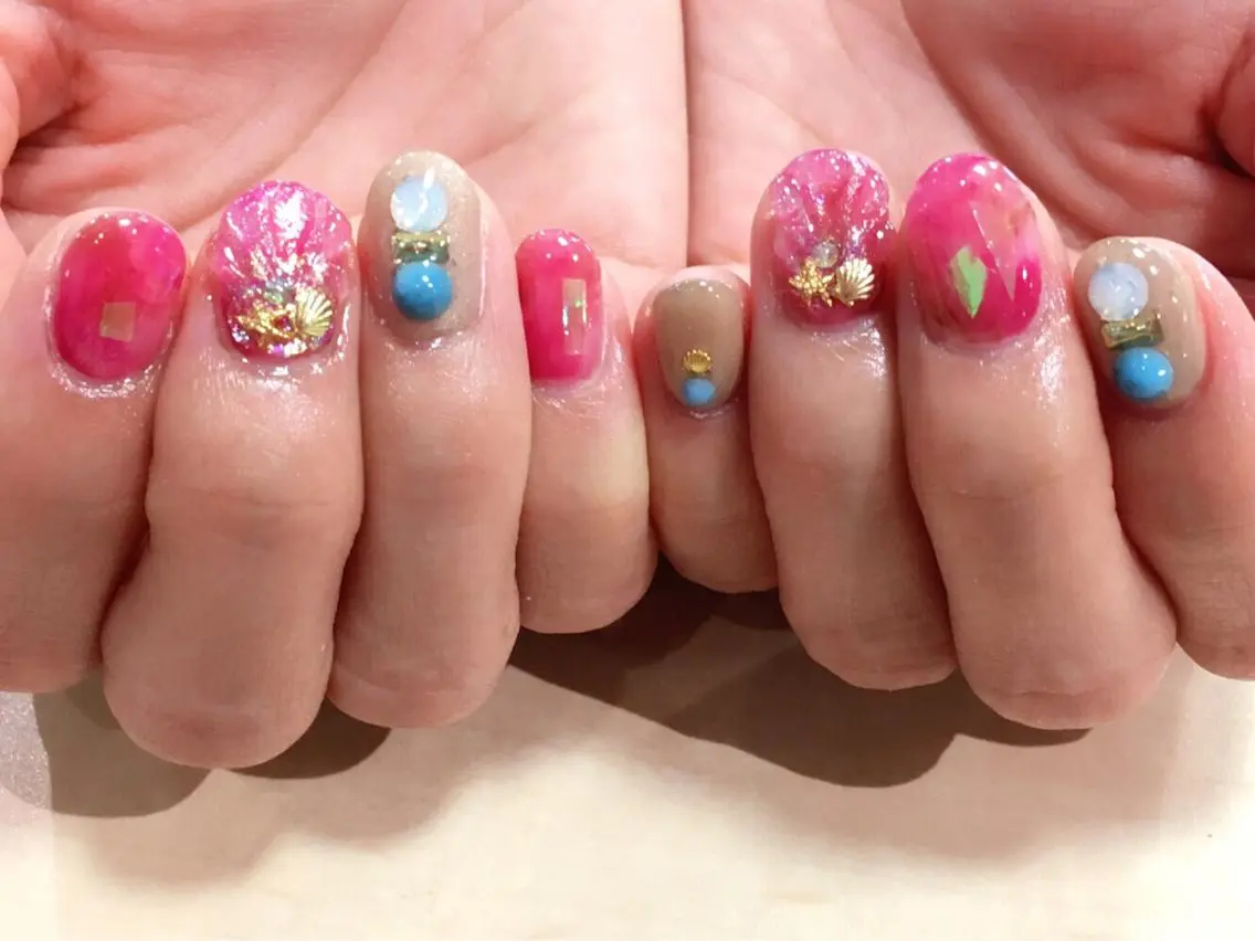ネイル アートネイル 持ち込み にしぐち はるかのネイルデザイン