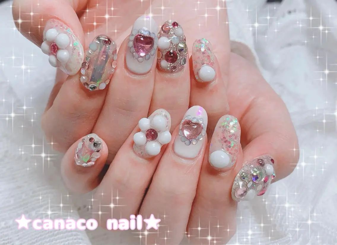 ネイル アートネイル オーロラネイル ジェルネイル キラキラネイル パラジェル ハンドネイル ハンドケア ベテランネイル cnc nailのネイルデザイン
