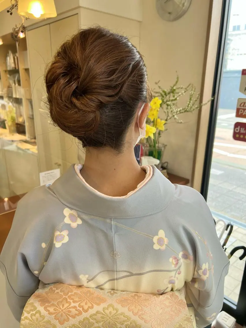 アップセット、和装ヘアセットの写真