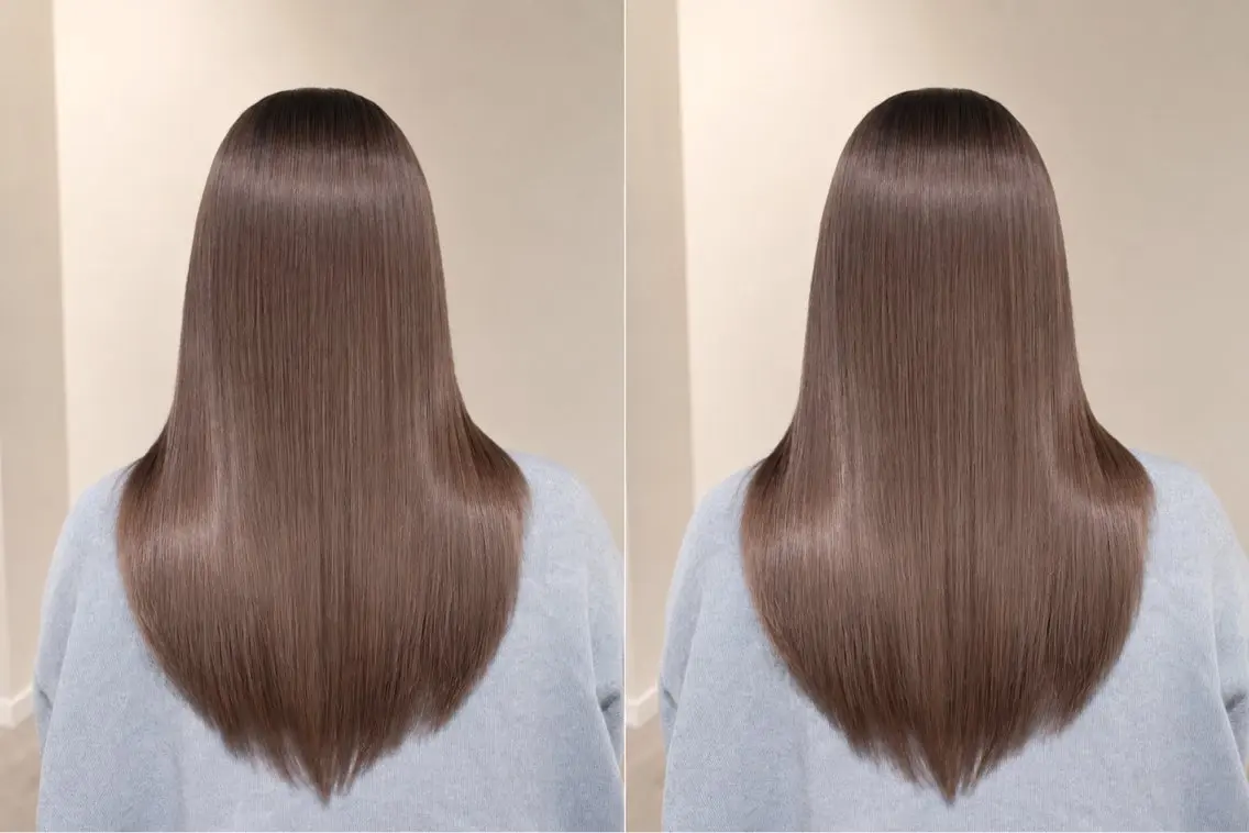 ロング カット ヘアカラー トリートメント Bonheur銀座 michiko艶髪のヘアスタイル
