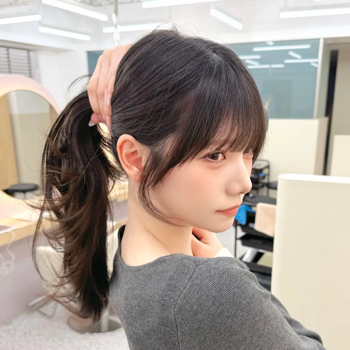 ロング レイヤーカット カット Bonheur銀座 /前田 栞九郎のヘアスタイル