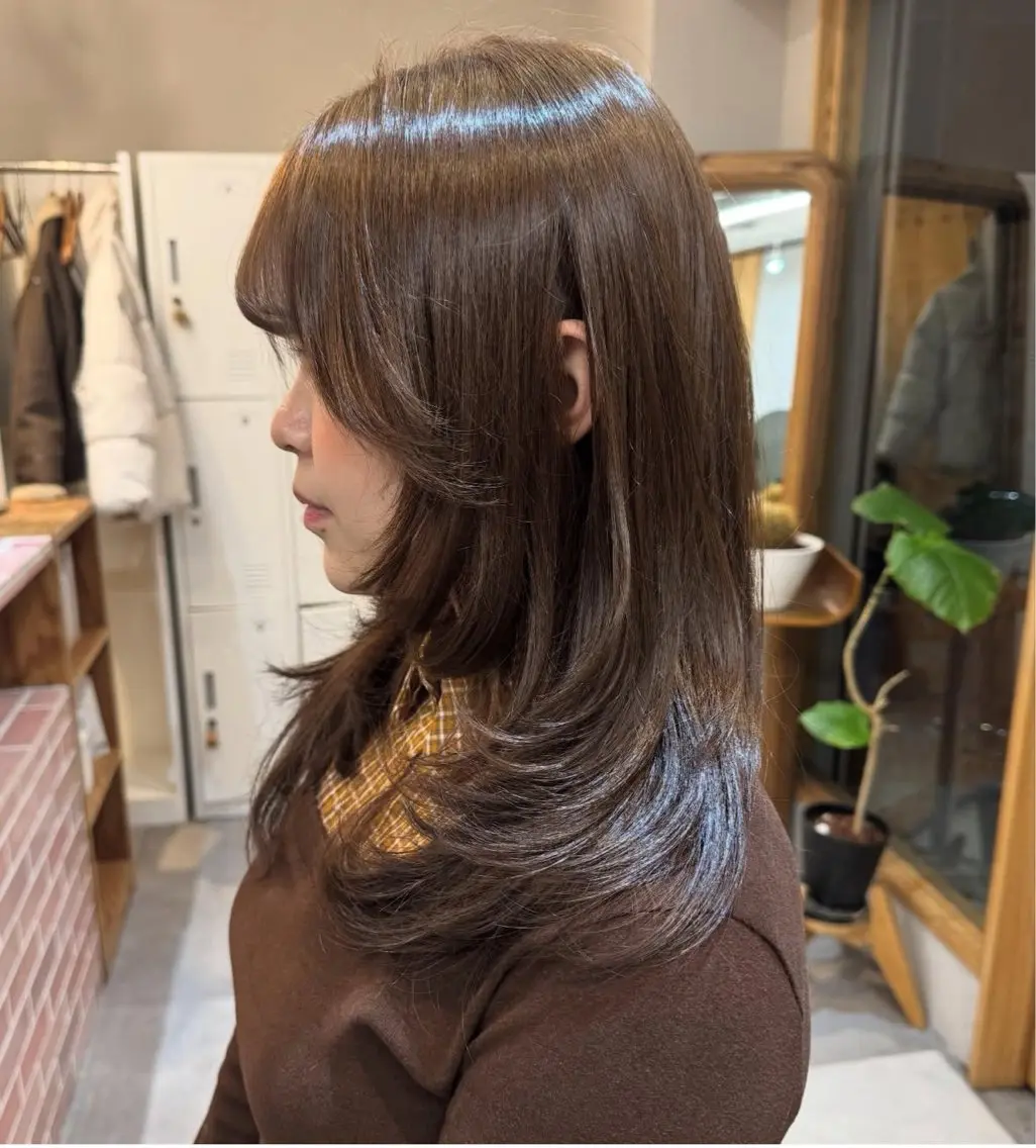 カラー ヘアカラー 🌙ヘーゼルベージュ レイヤーカット🌙のヘアスタイル