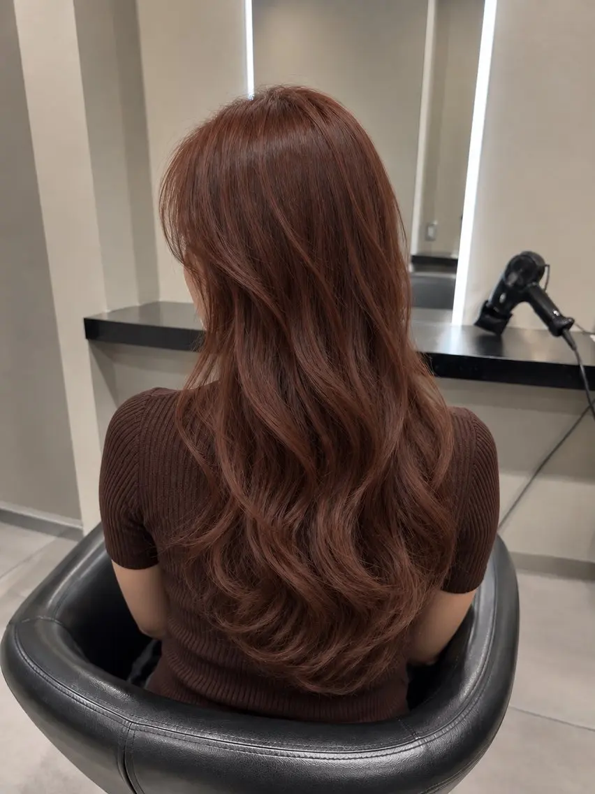 ミディアム カラー ブラウンカラー トリートメント 🌈ウルトワ水素 髪質改善naru🌈のヘアスタイル