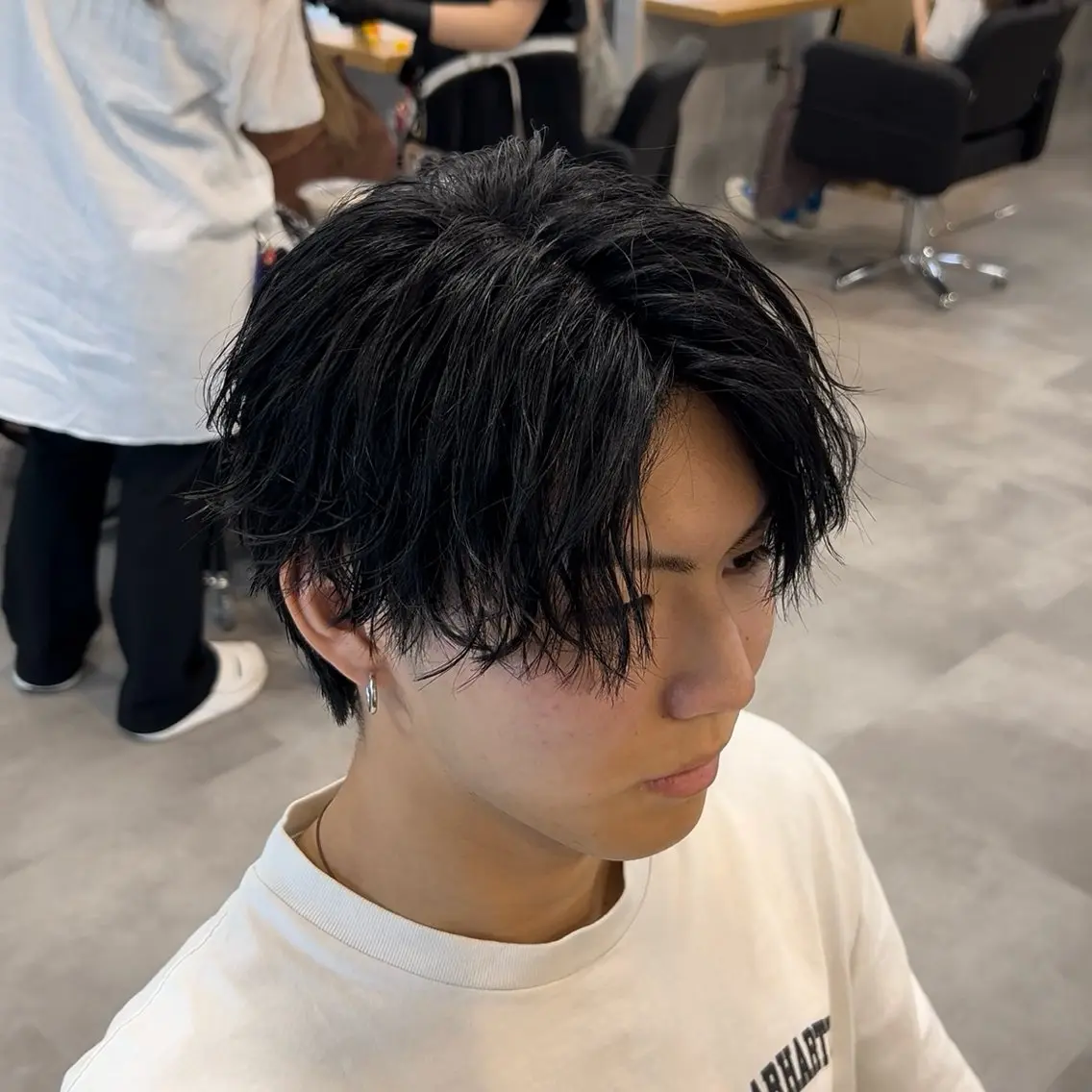 ［🔥ミニモ限定クーポン🔥］メンズカット+ツイストスパイラルパーマ+スタイリング込み🔥の写真