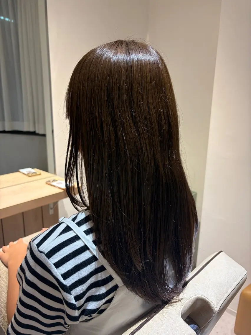 ミディアム カラー 透明感カラー 大川 七夏のヘアスタイル