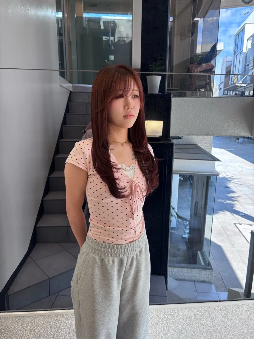 セミロング カット ヘアカラー トリートメント 竹田 佳奈のヘアスタイル