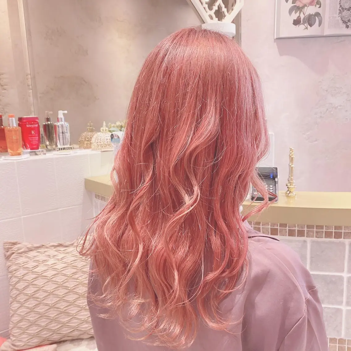 セミロング 韓国風ヘア✻透明感 カラー✻yukaのヘアスタイル