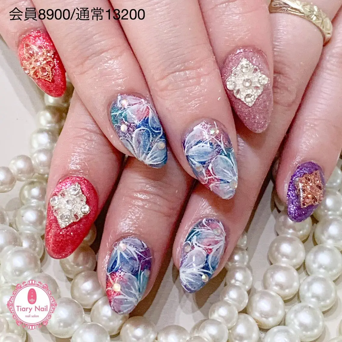 ネイル 桜ネイル 長さ出し オフィスネイル スカルプネイル シンプルネイル 💗🪽Tiary Nail🪽💗のネイルデザイン