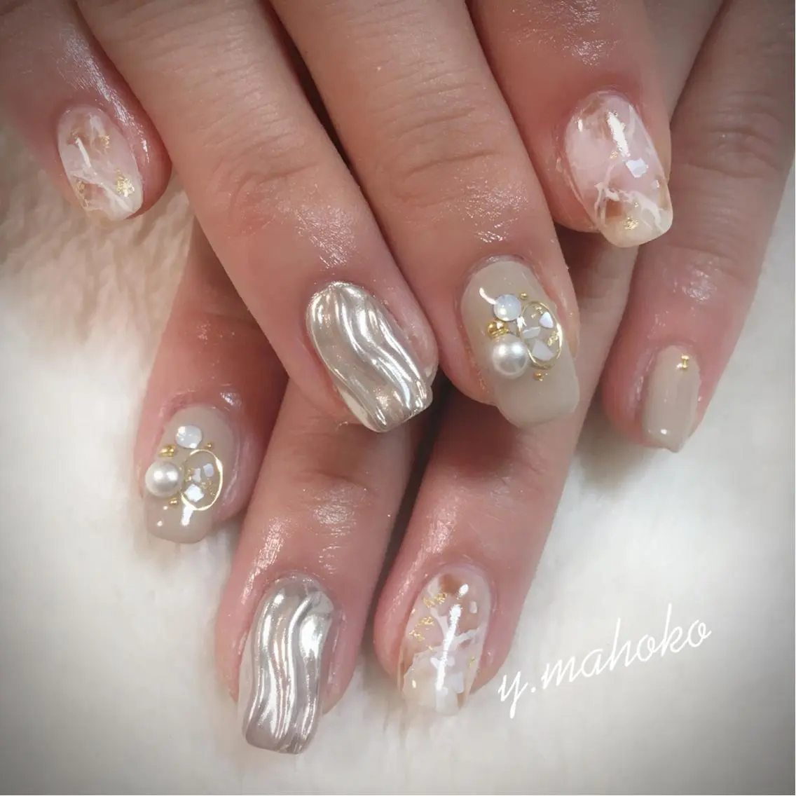 ネイル パラジェル有/ 長さだし/mahoのネイルデザイン