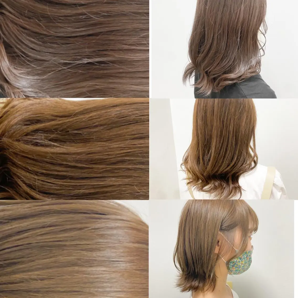 セミロング カラー パーマ ヘアアレンジ ネイル マツエク・マツパ 韓国風ベージュ🤎 赤みなし🌿横浜🤎のヘアスタイル