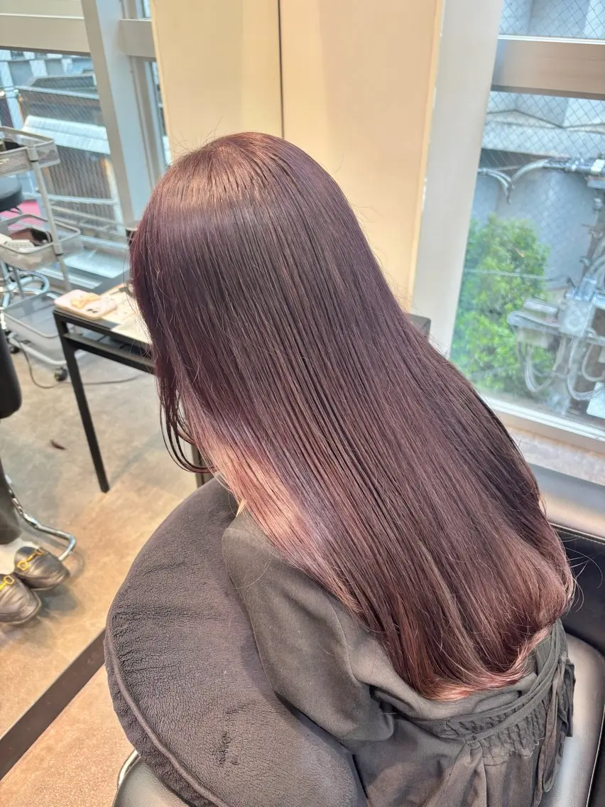 ロング カラー ラベンダーカラー ブリーチなし ダブルカラー/ゆなのその他イメージ