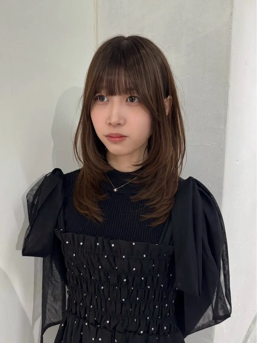 ミディアム レイヤーカット カット 🪐hikari /切りっぱなしボブのヘアスタイル