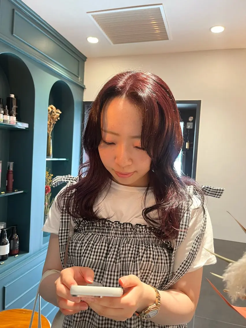 セミロング カラー カット ヘアカラー トリートメント ヘアセット 🌻暖色カラー🌻 sakuraのヘアスタイル