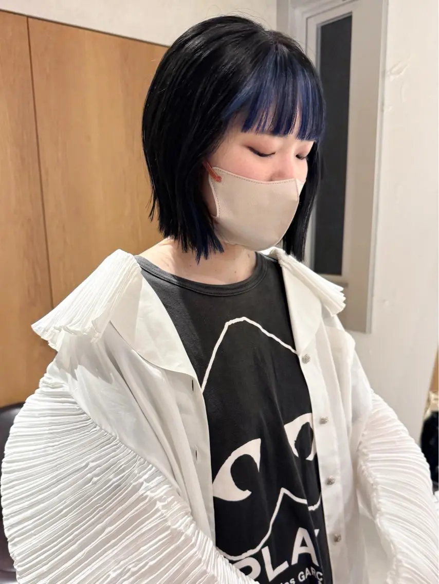 ショート カラー カット ヘアカラー 似合わせボブ×地毛風 縮毛矯正❕ayanaのヘアスタイル